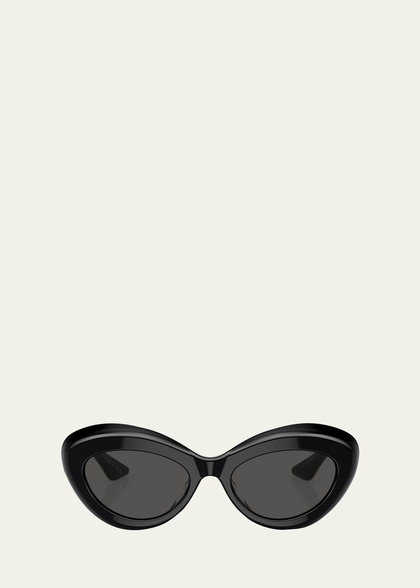 bold acetate oval sunglasses