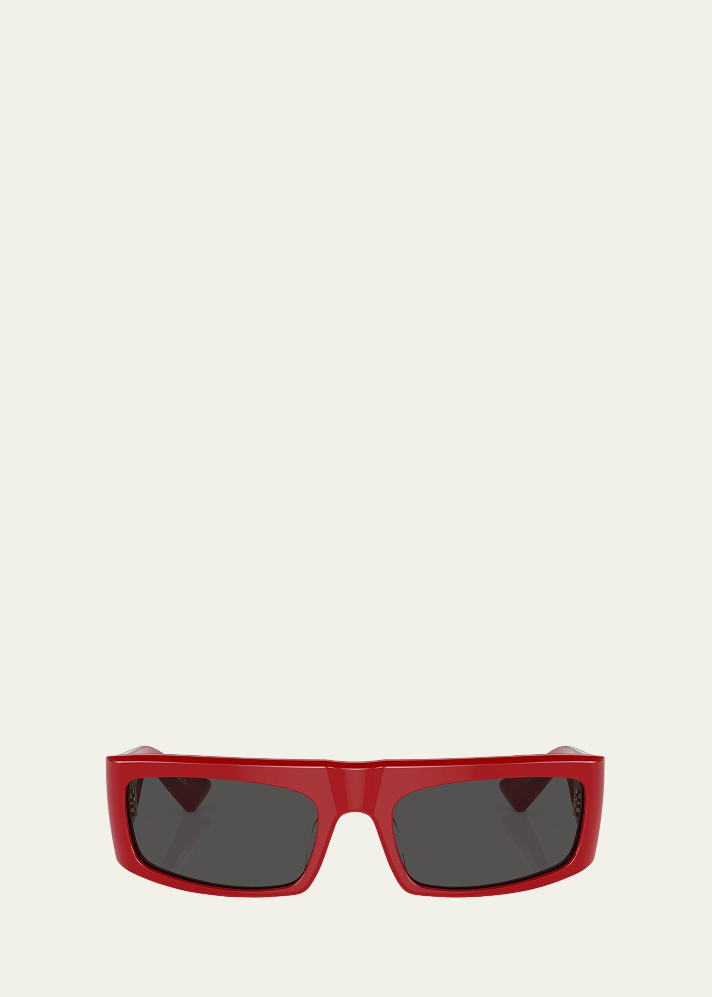 bold acetate rectangle sunglasses