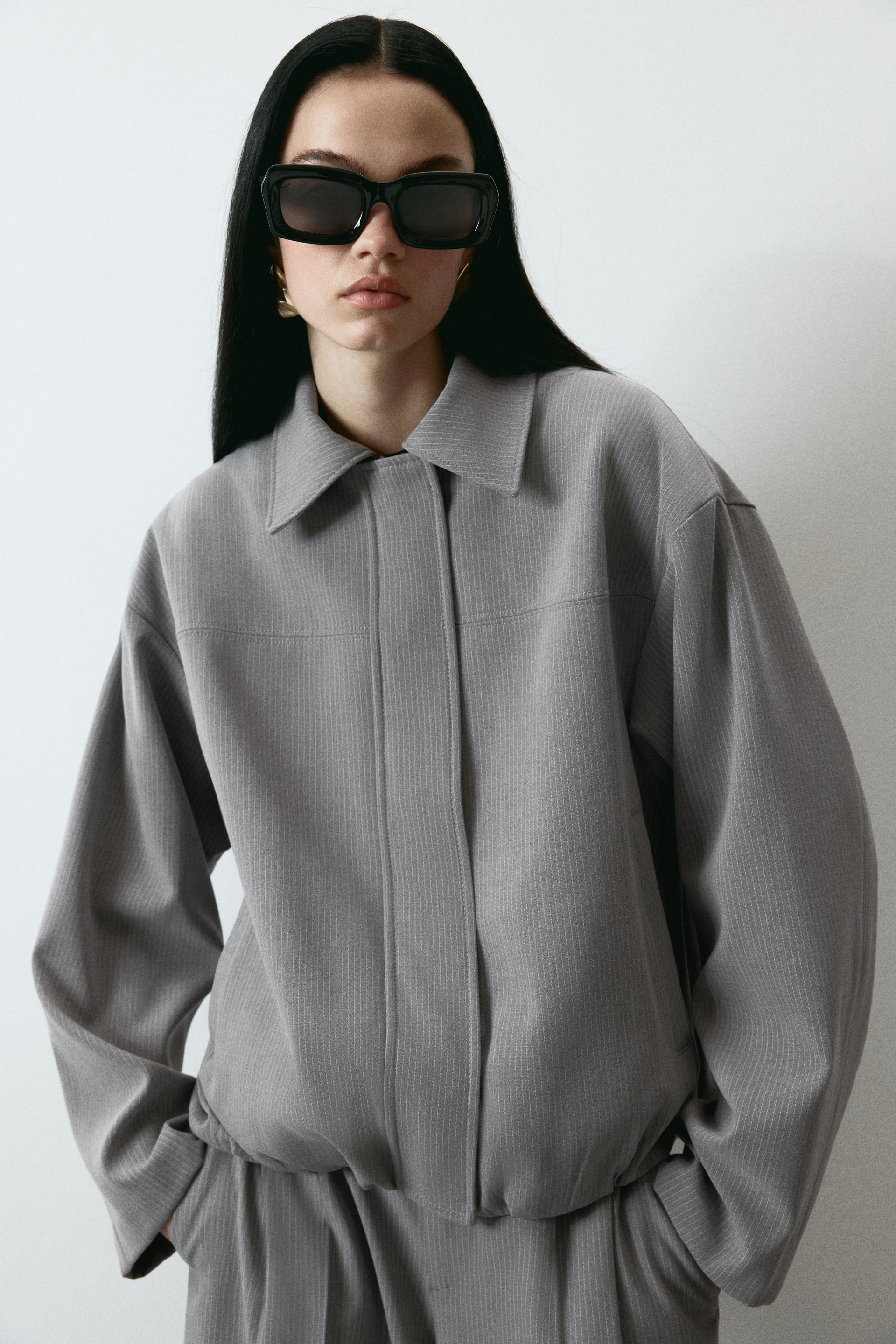 bomber jacket with collar