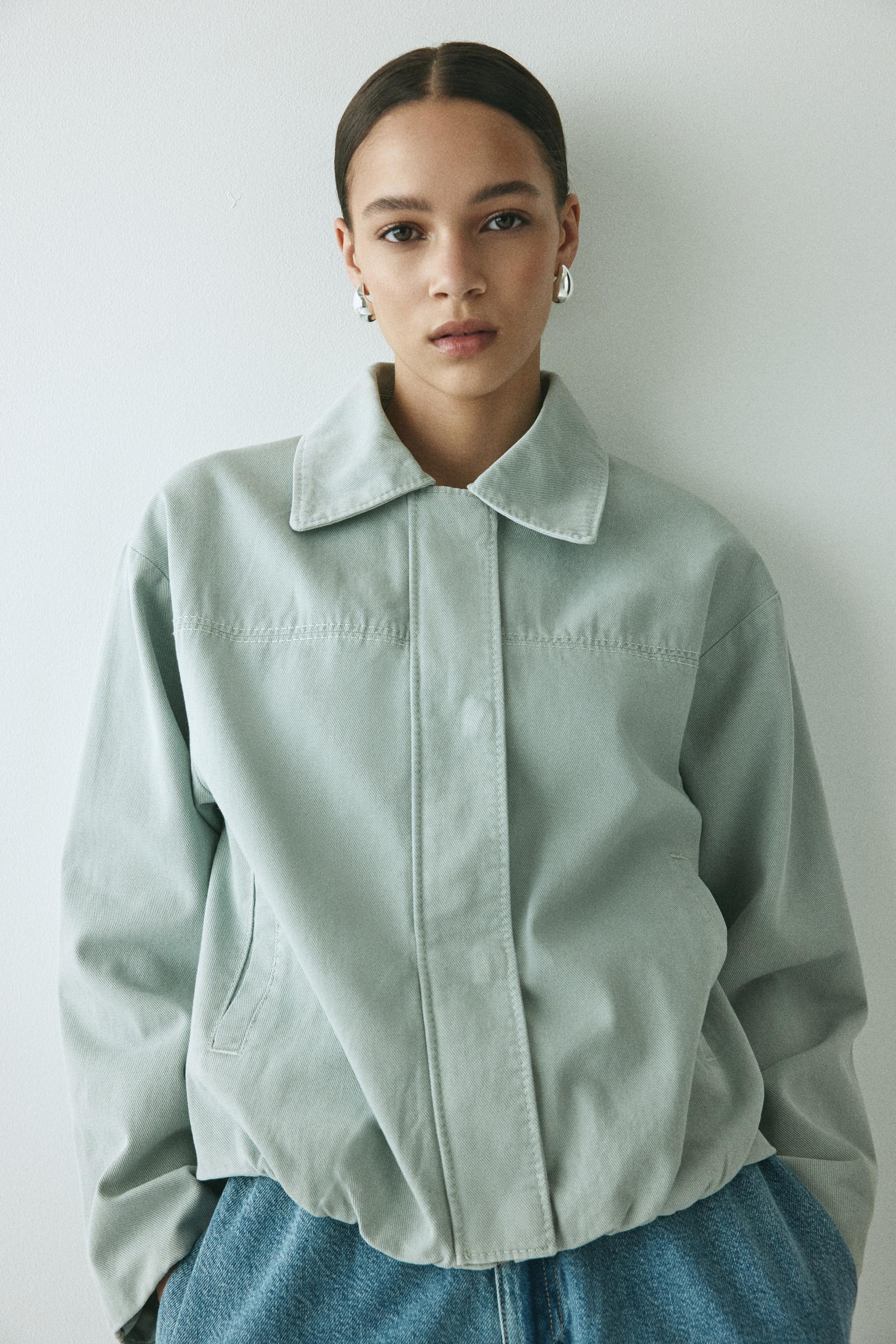 bomber jacket with collar
