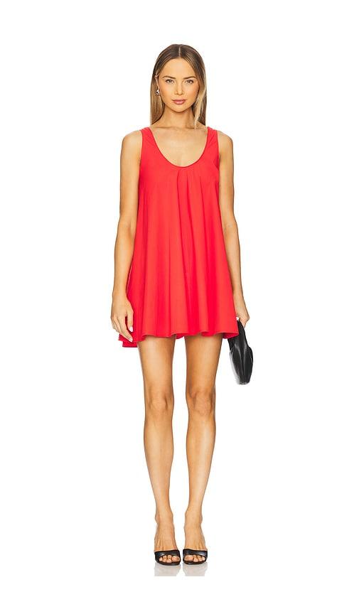 bondi born avila swing mini dress in red.