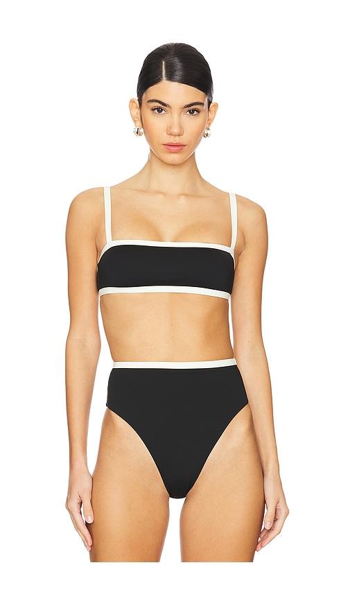 bondi born fiona bikini top in black.