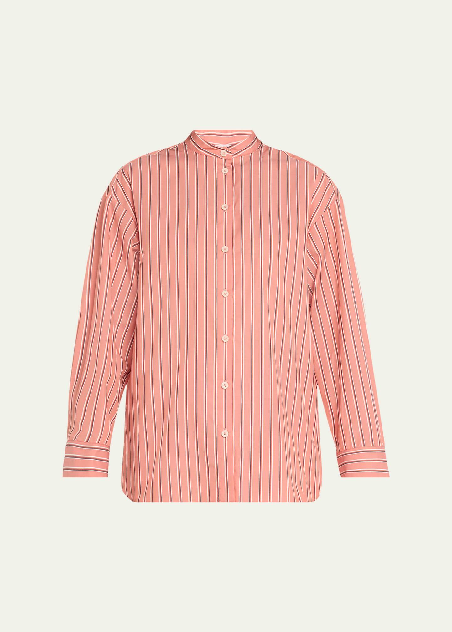 bonheur striped cotton sleep shirt