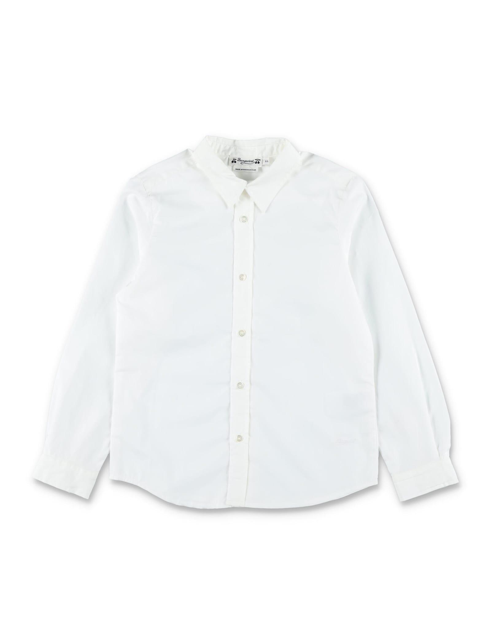 bonpoint acteur girls shirt in white cotton