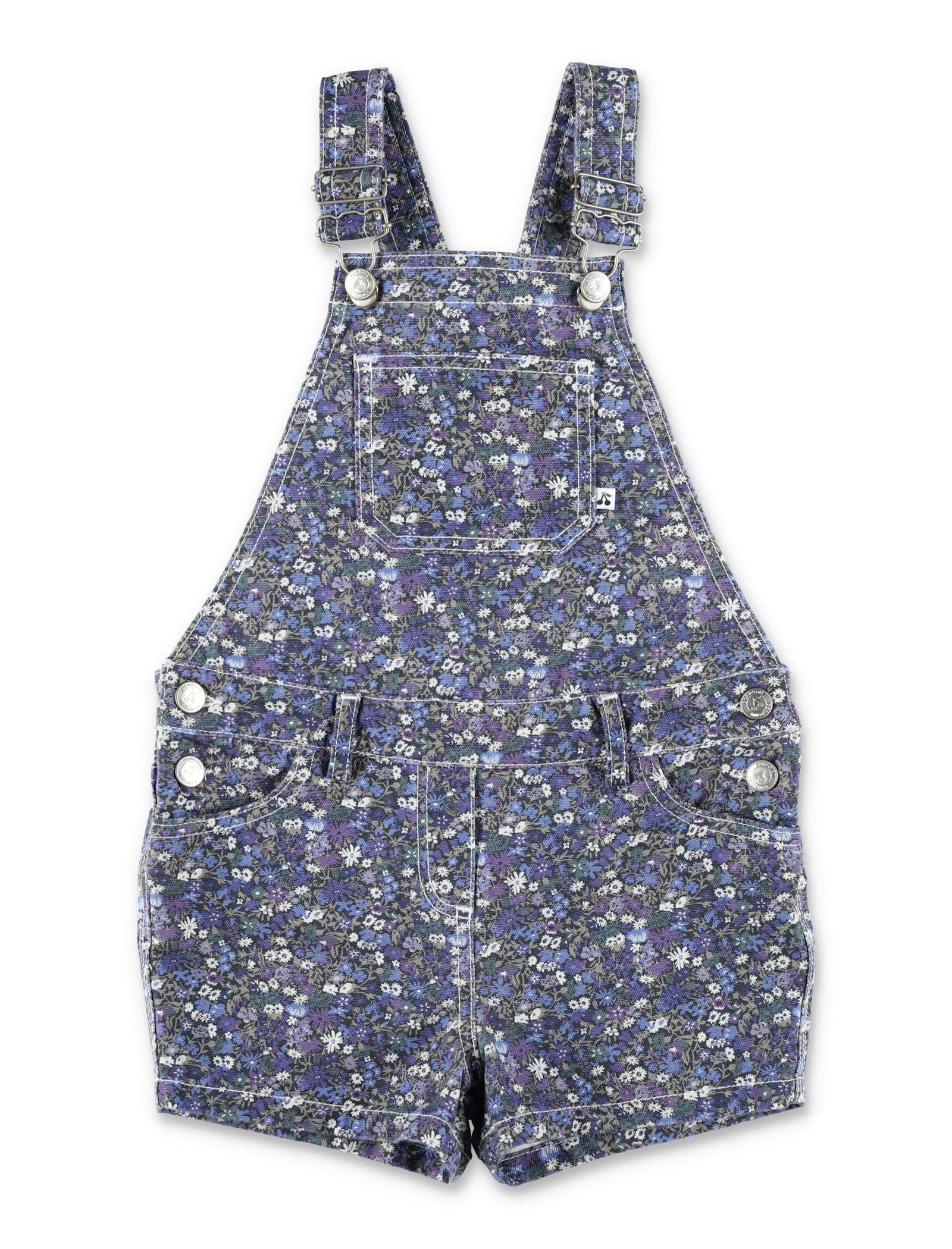 bonpoint denim flower overall