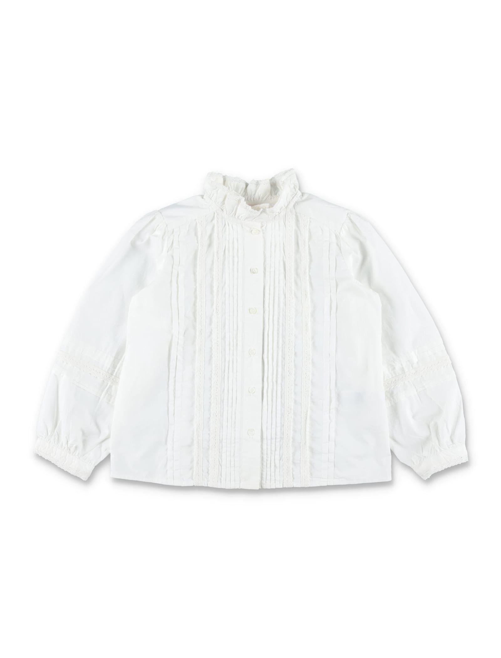 bonpoint emelia girls blouse in organic cotton