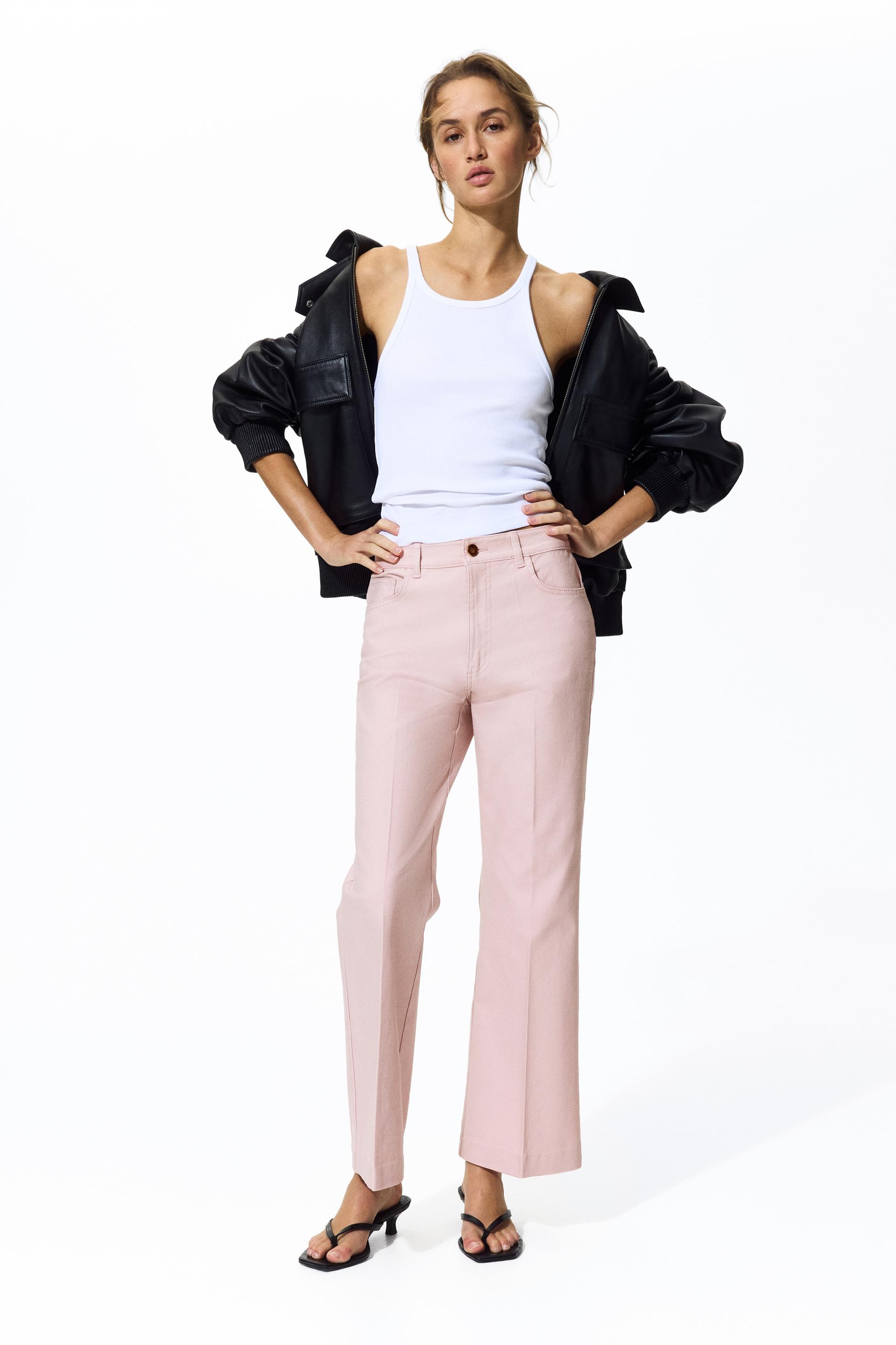 bootcut cotton canvas pants