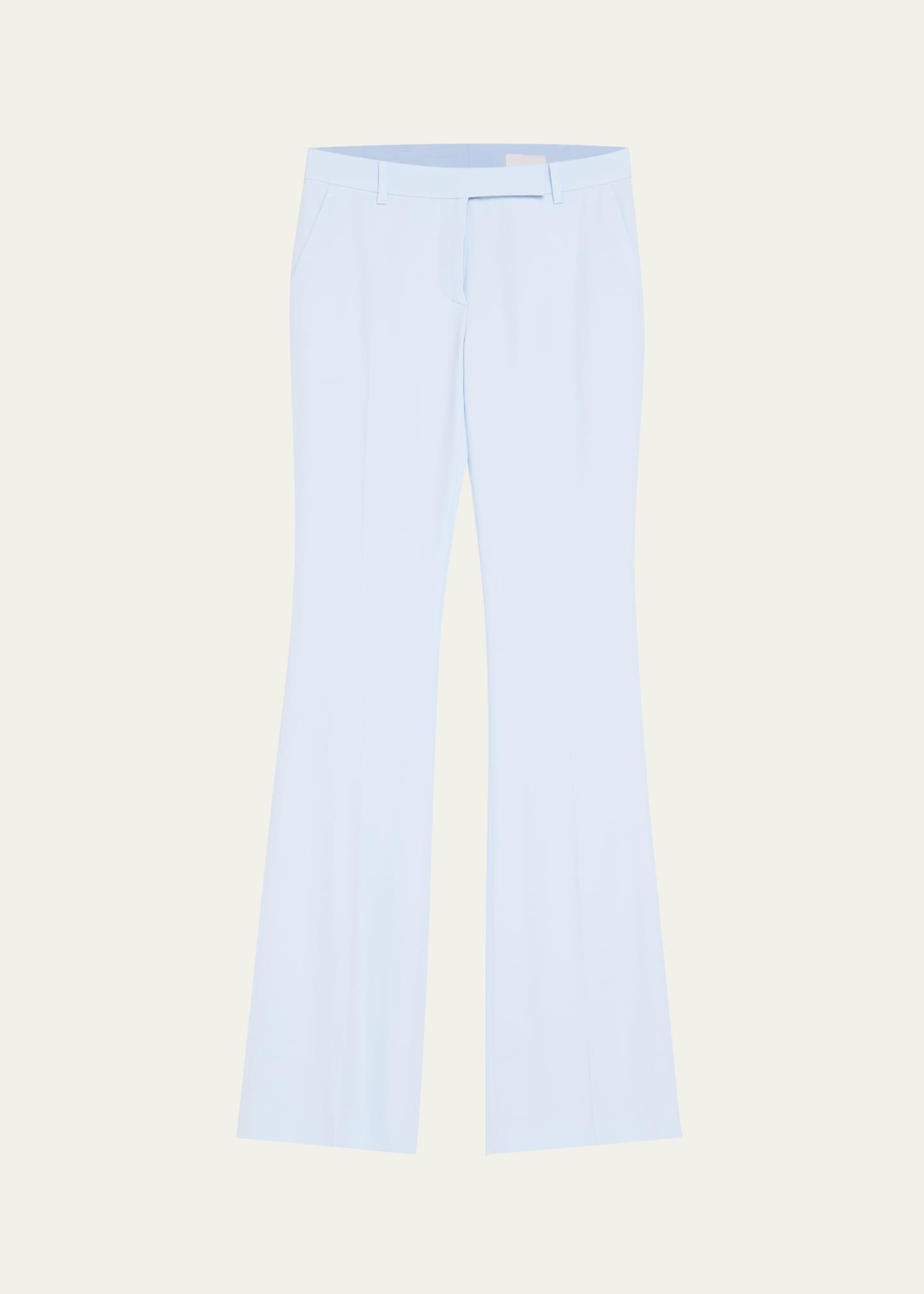 bootcut leaf crepe pants