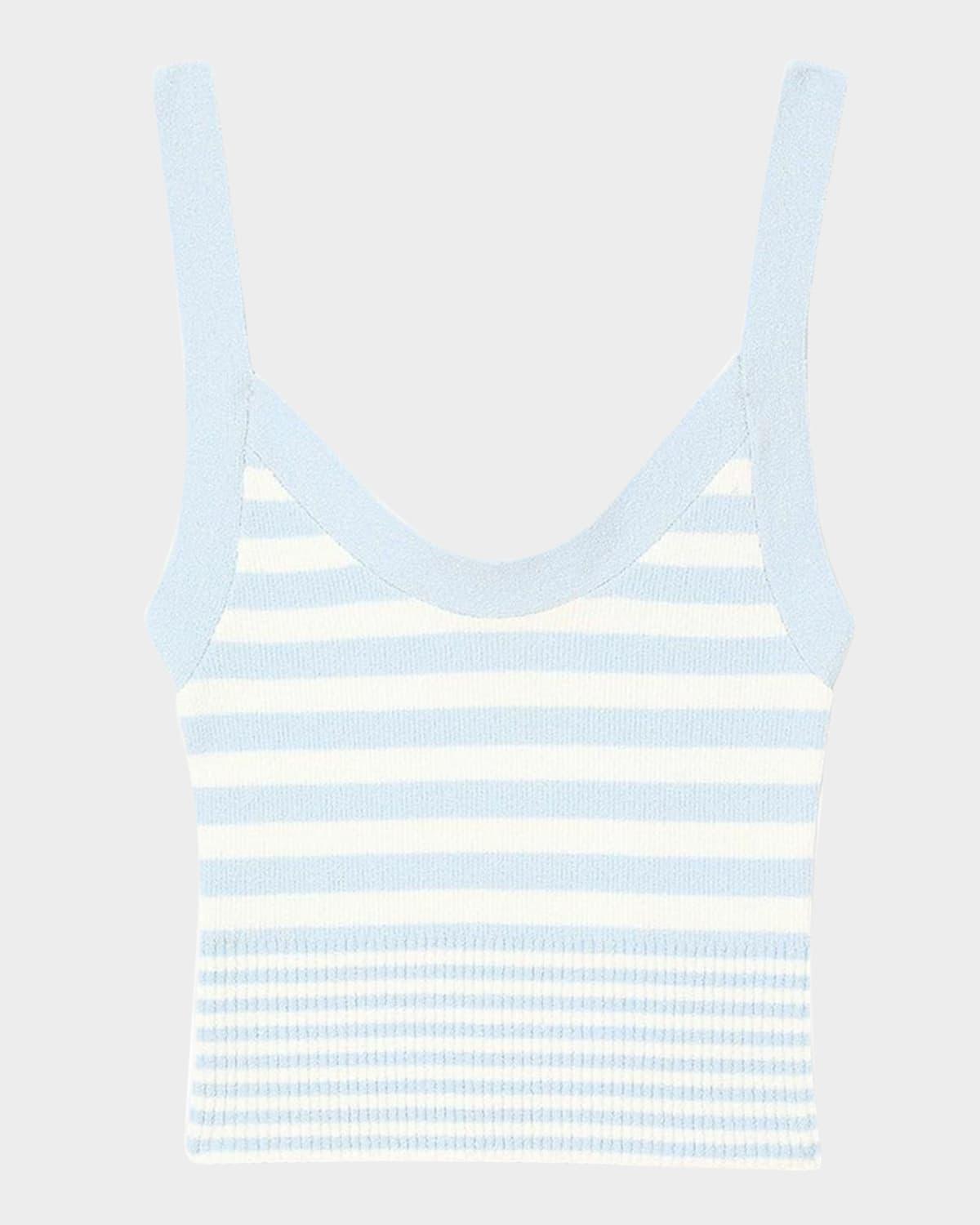 bordeaux striped knit tank top
