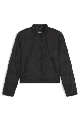 boss packable jacket with water-repellent finish - black women's casual jackets