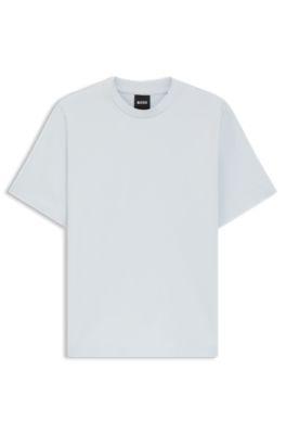 boss relaxed-fit t-shirt in mercerized cotton - light blue women's tracksuits