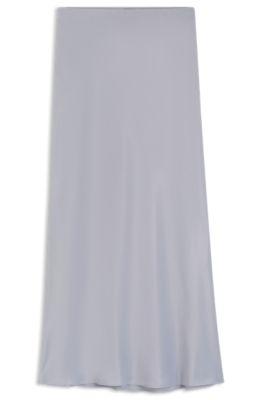 boss satin skirt in a regular fit - light grey women's a-line skirts