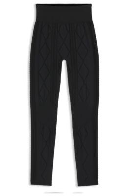 boss ski leggings in stretch jersey - black women's pants