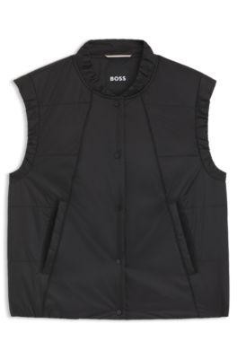 boss water-repellent gilet with wadding - black women's casual jackets