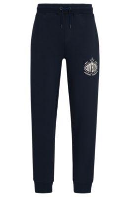 boss x nfl cotton-blend tracksuit bottoms with collaborative branding- cowboys men's jogging pants