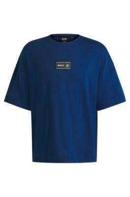boss x nfl interlock-cotton t-shirt with special branding- nfl generic men's t-shirts