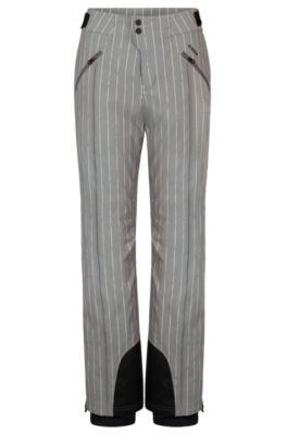 boss x perfect moment pinstripe ski trousers- grey men's casual pants