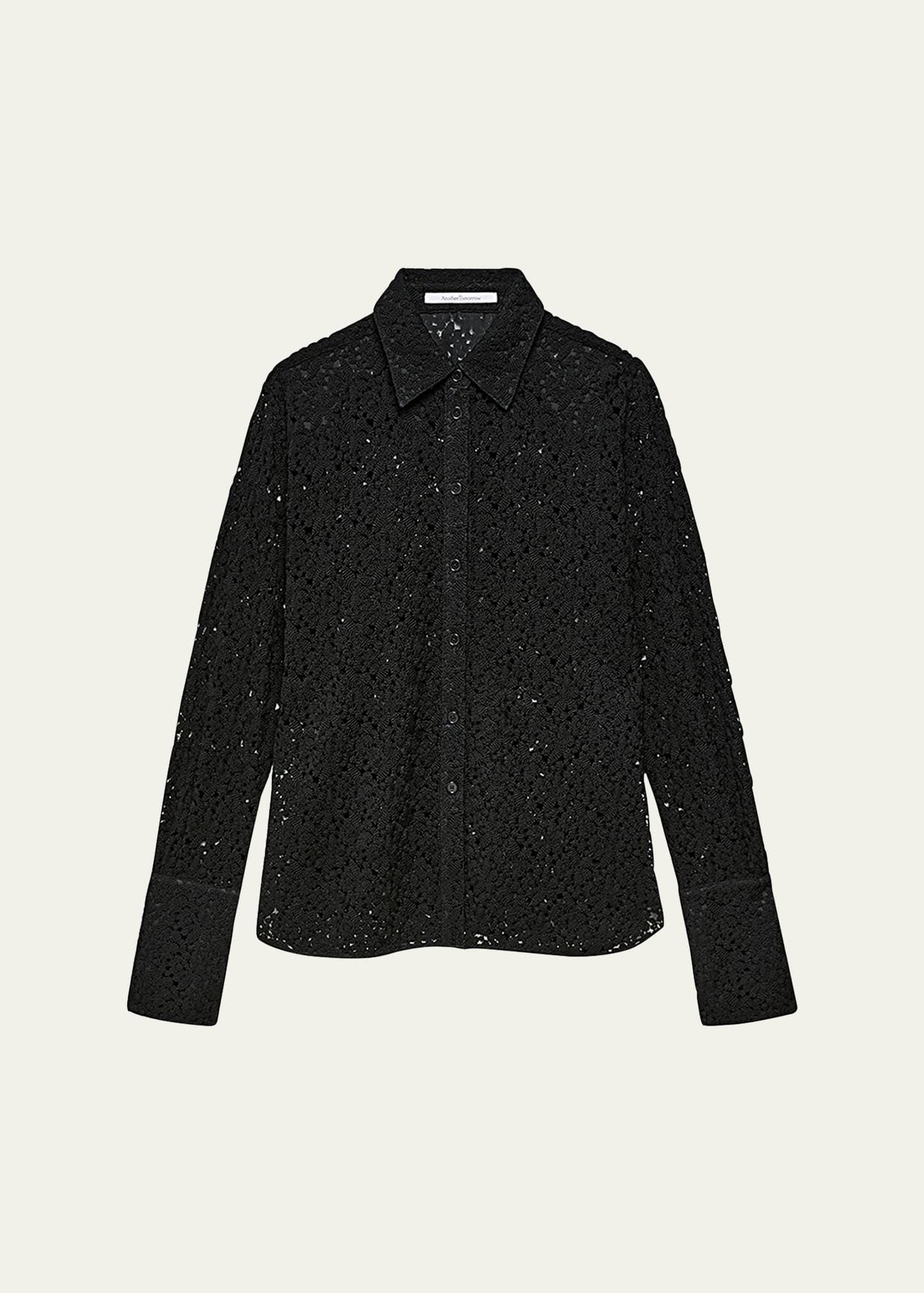 botanical guipure mens shirt