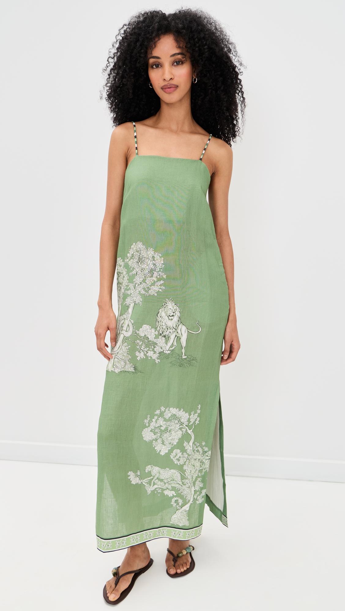 botanical maxi dress