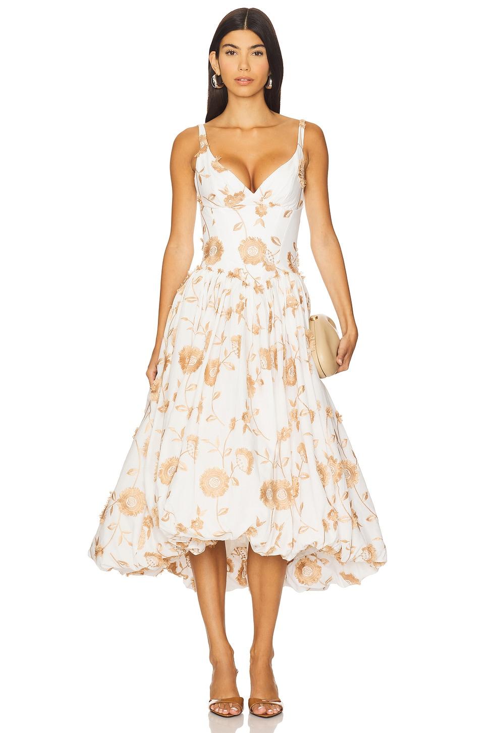 botanical midi dress