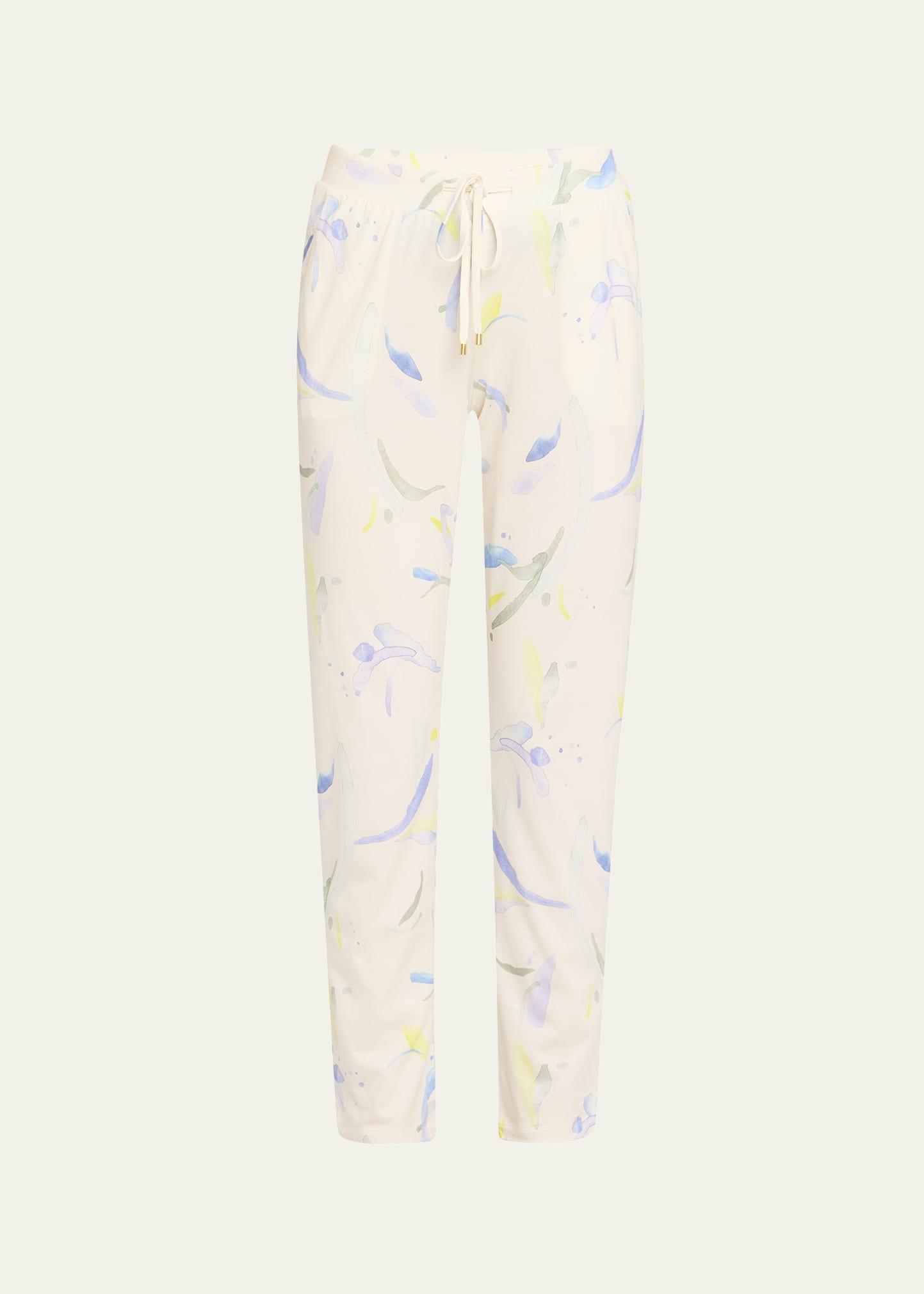 botanical-print lounge pants