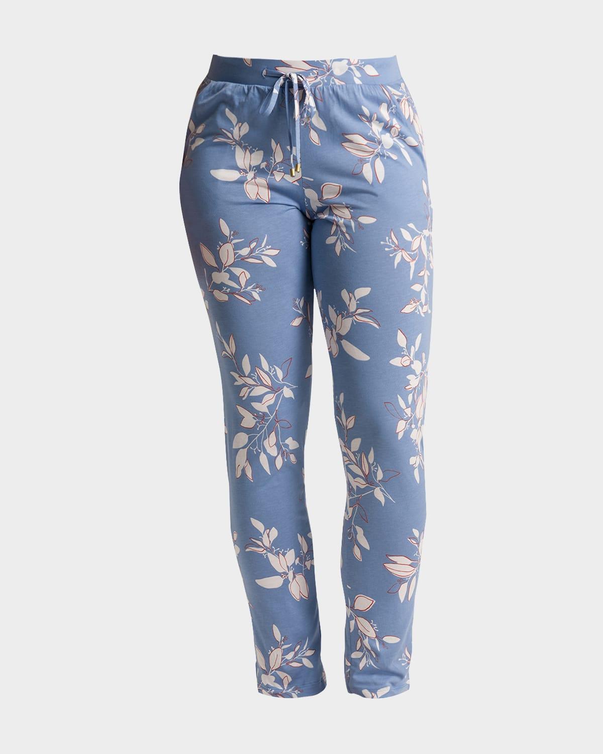 botanical-print lounge pants