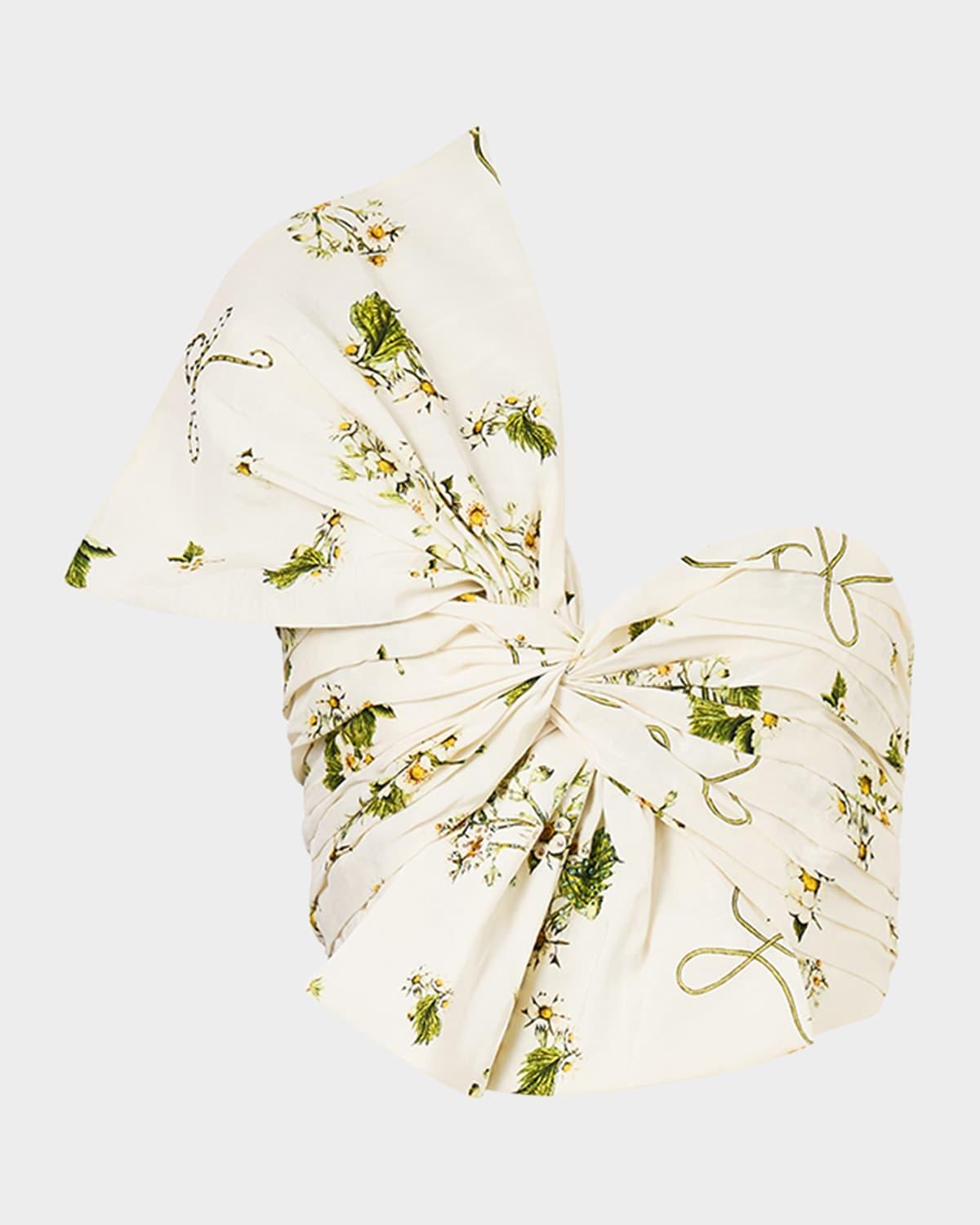 botanical utopia asymmetric bow top