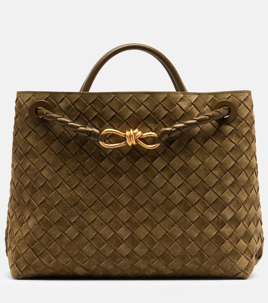 bottega veneta andiamo medium suede tote bag