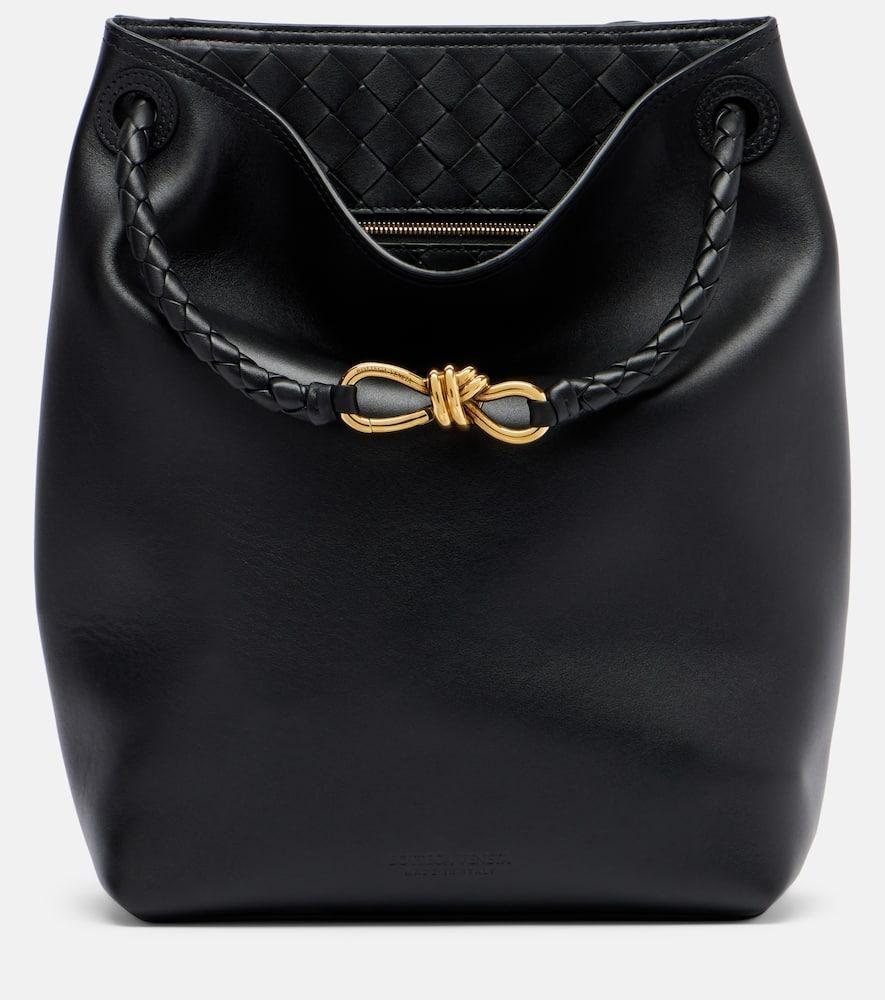 bottega veneta andiamo small leather bucket bag