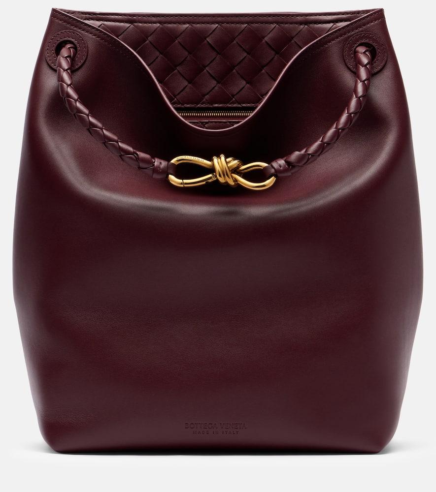 bottega veneta andiamo small leather bucket bag