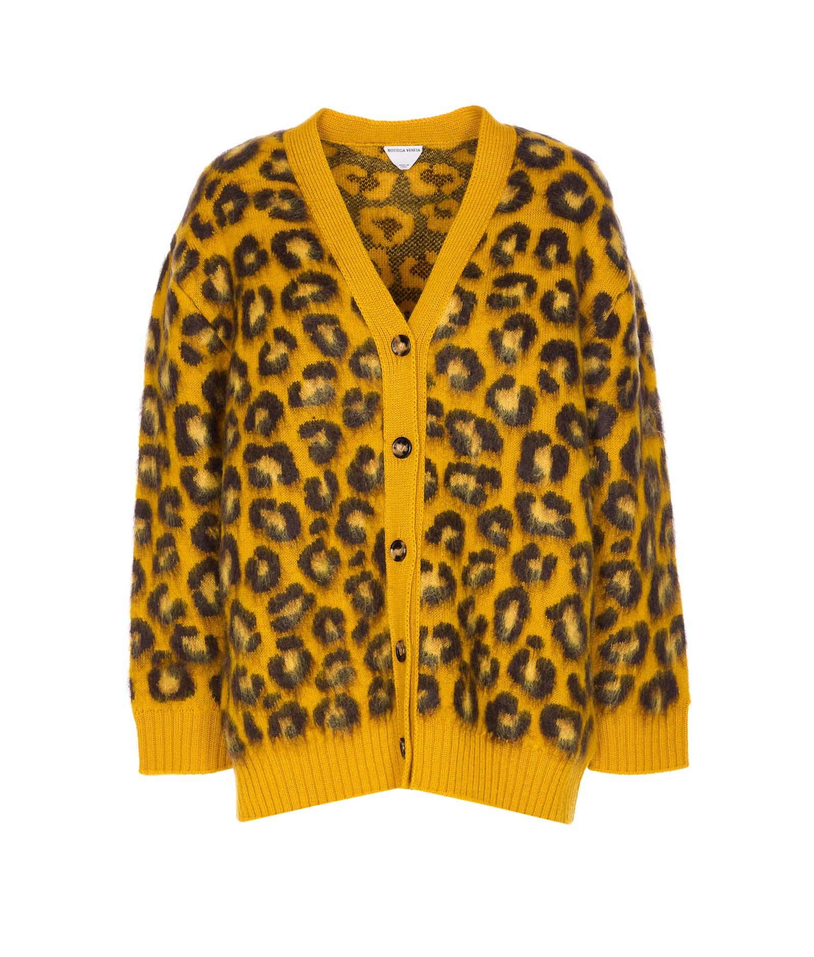 bottega veneta animalier cardigan