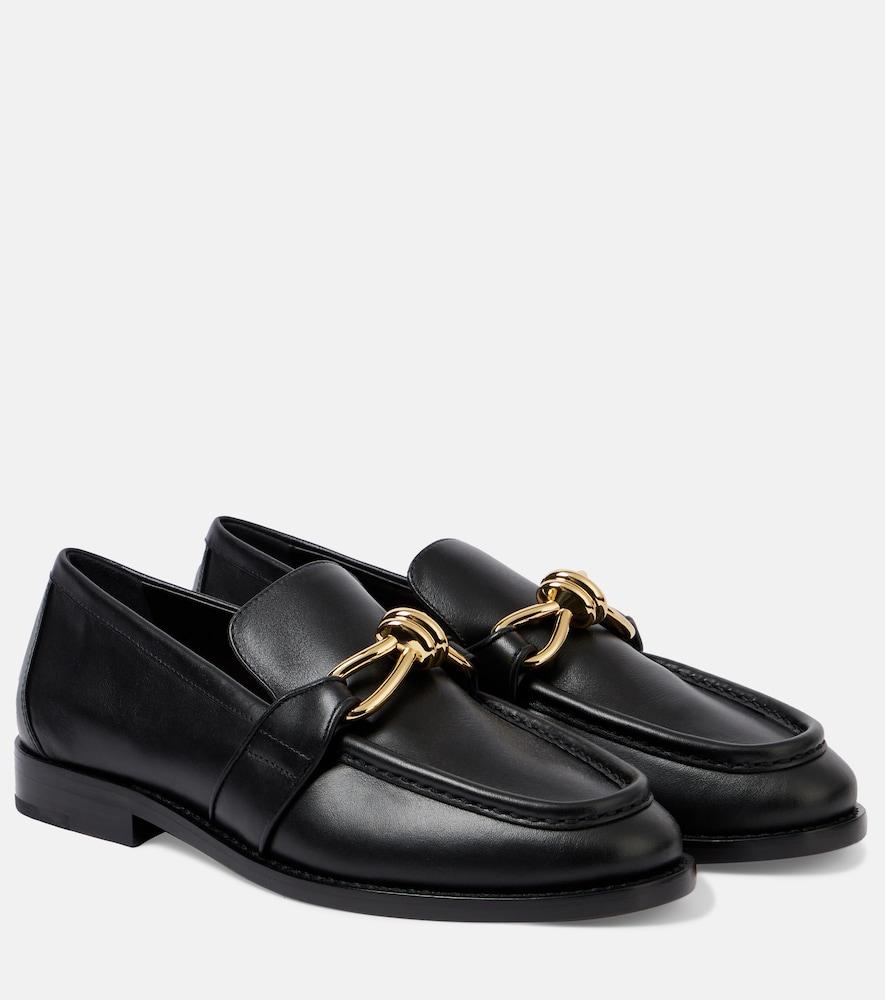 bottega veneta astaire knot leather loafers