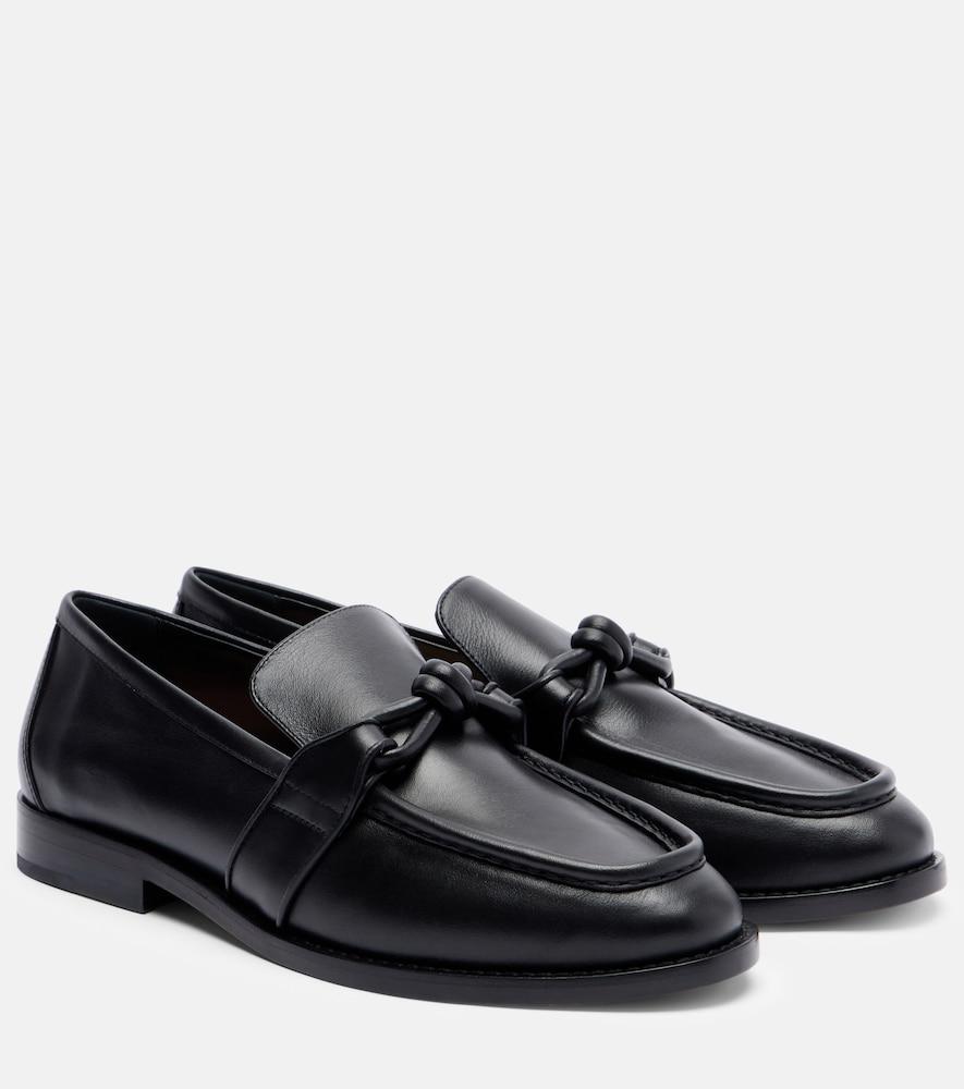bottega veneta astaire knot leather loafers