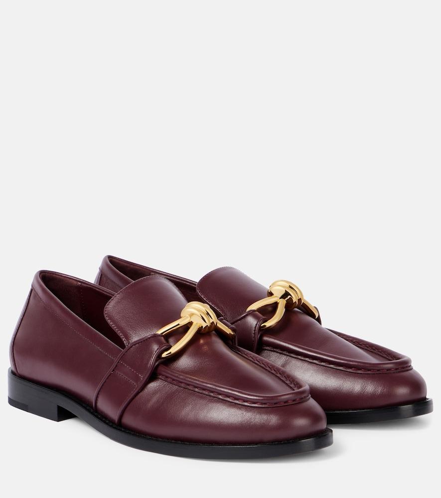 bottega veneta astaire knot leather loafers