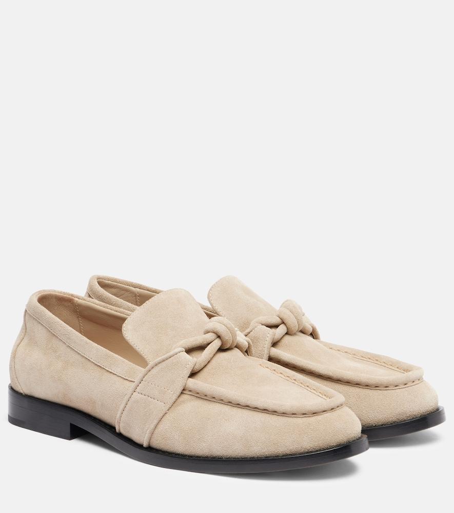 bottega veneta astaire knot suede loafers