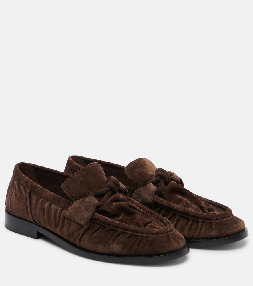 bottega veneta astaire knot suede loafers