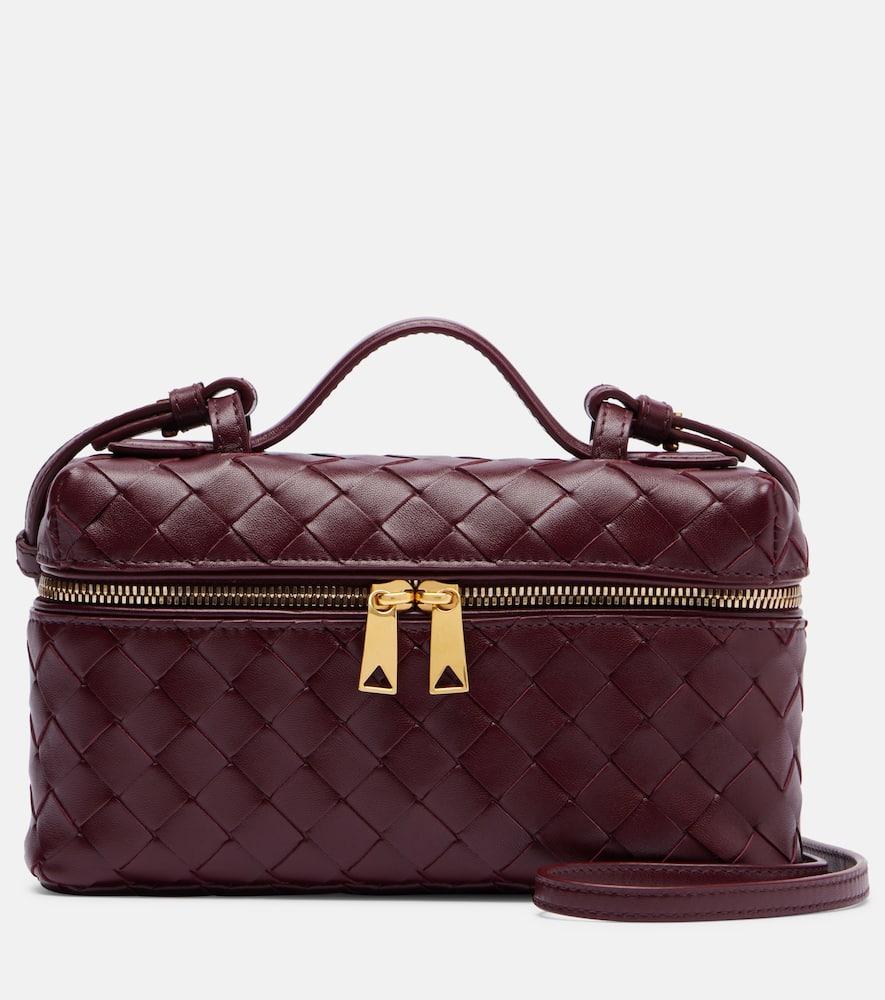 bottega veneta bang bang intrecciato leather vanity bag
