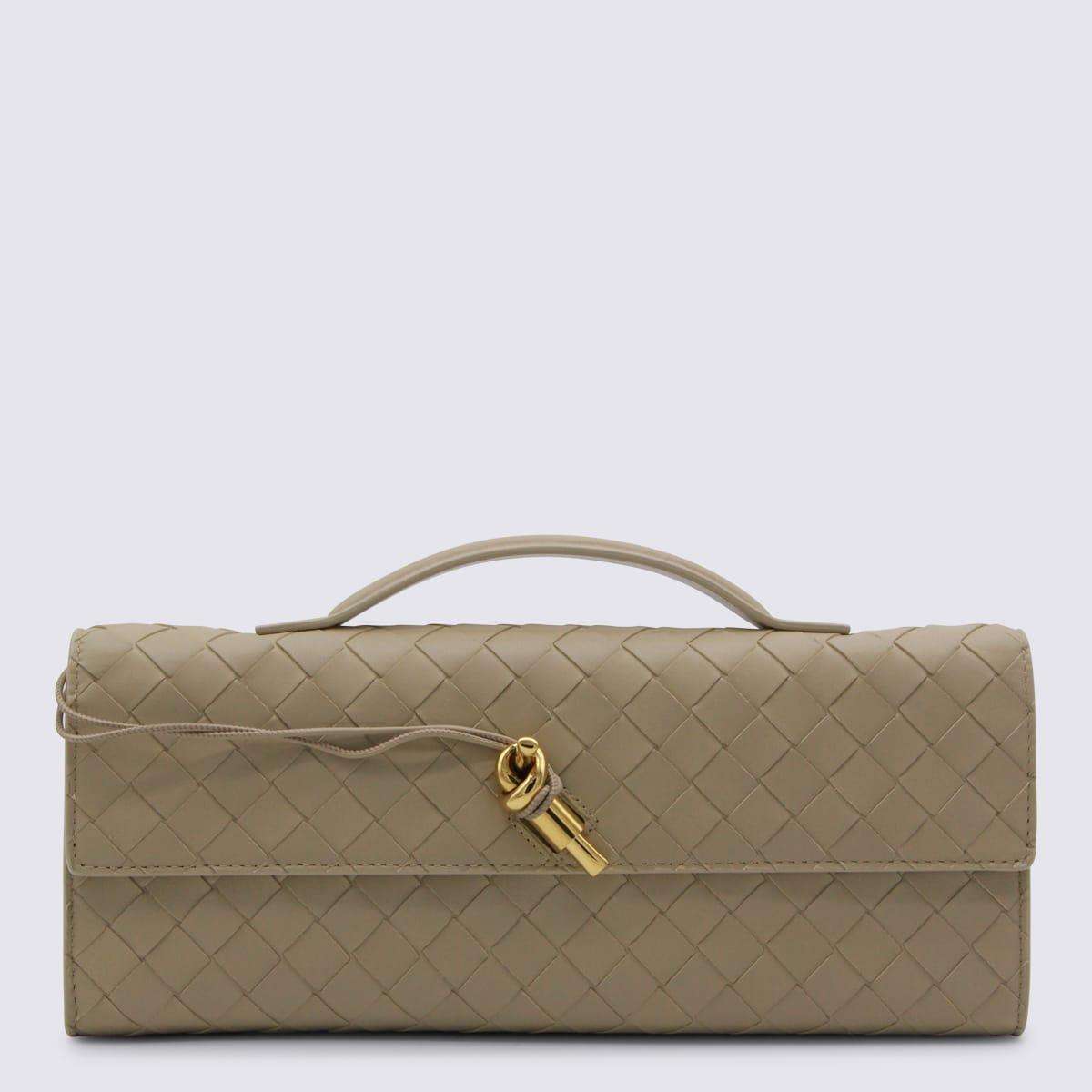 bottega veneta beige leather clutch