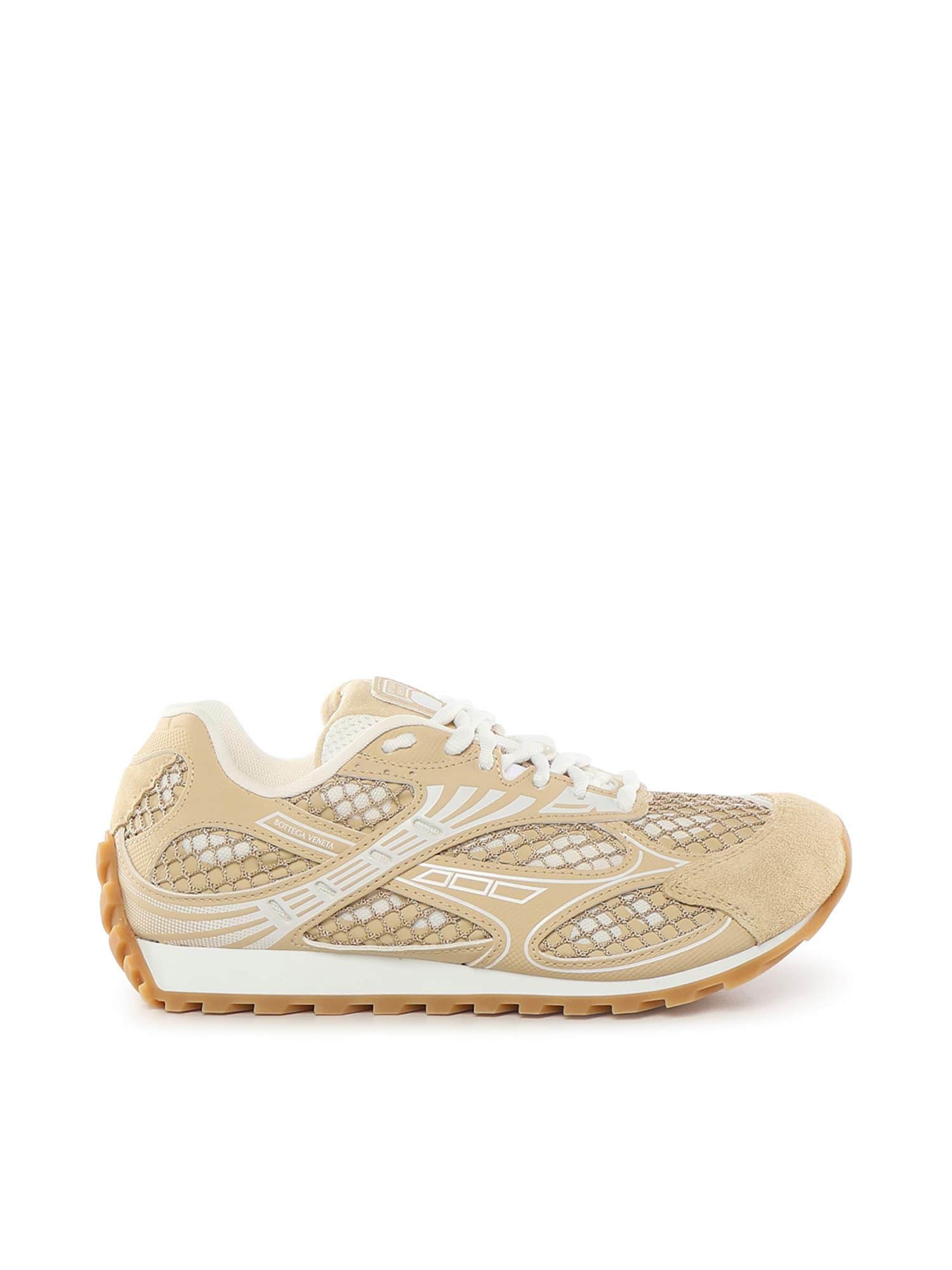 bottega veneta beige leather orbit sneakers