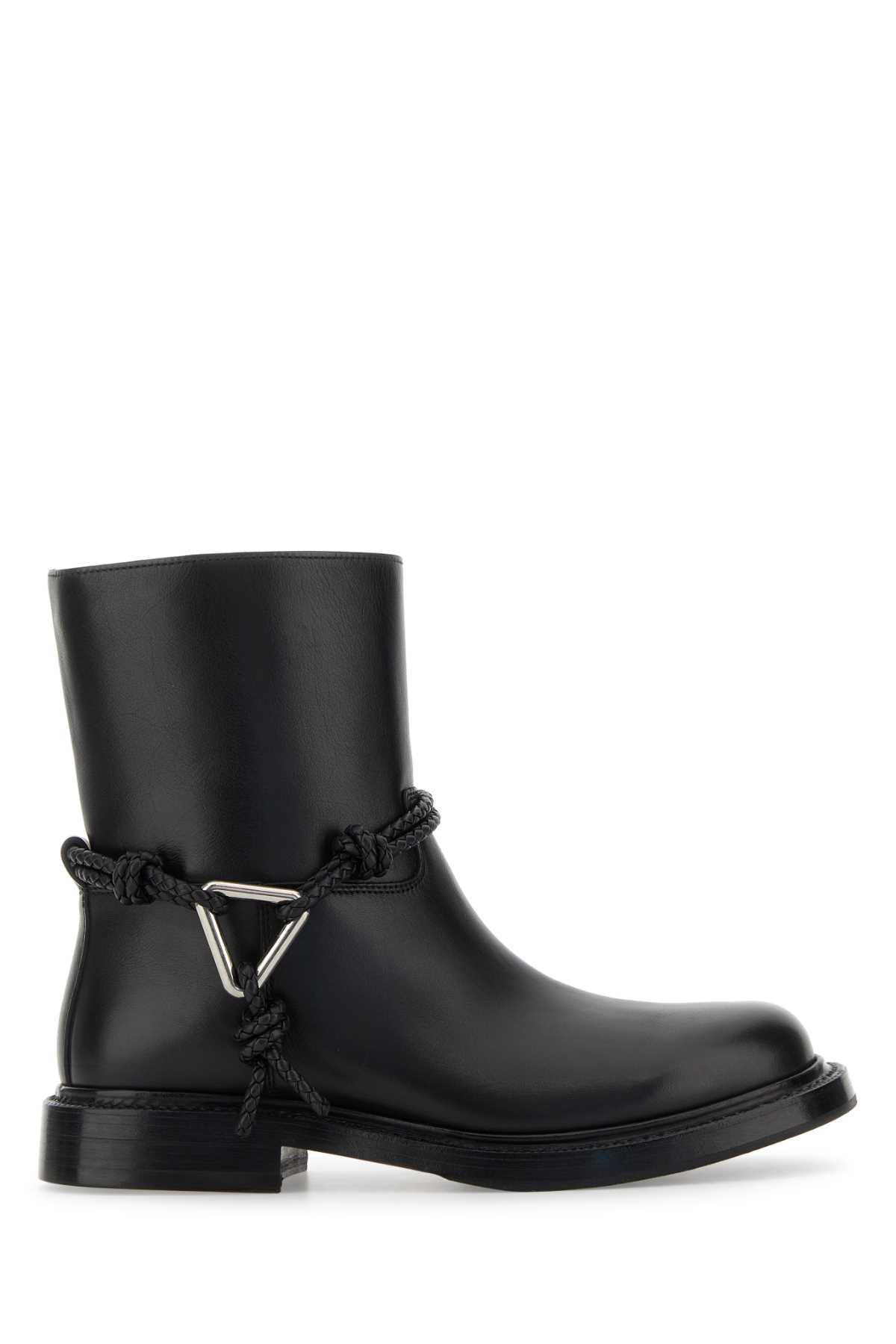 bottega veneta black leather james ankle boots