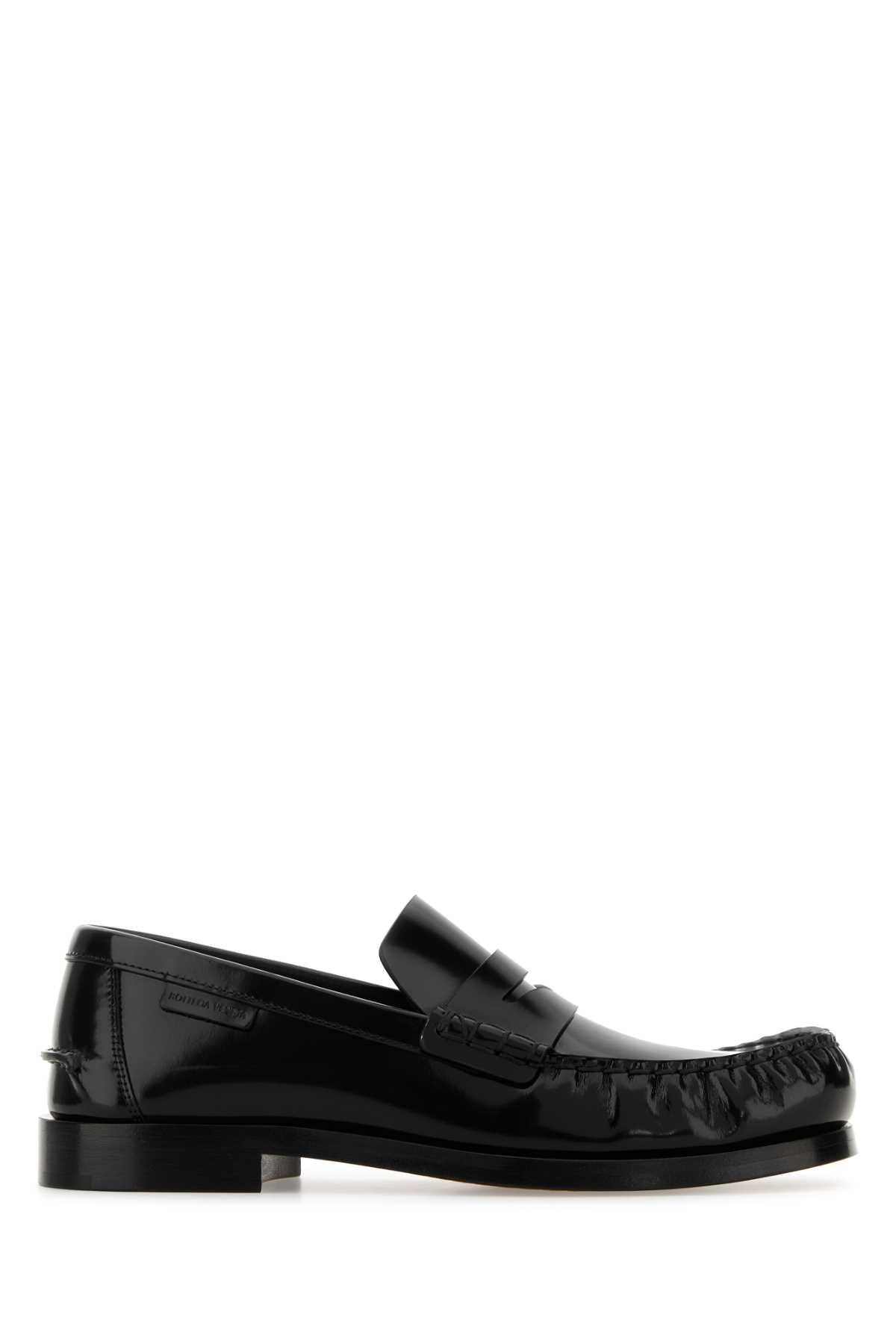 bottega veneta black leather truman loafers