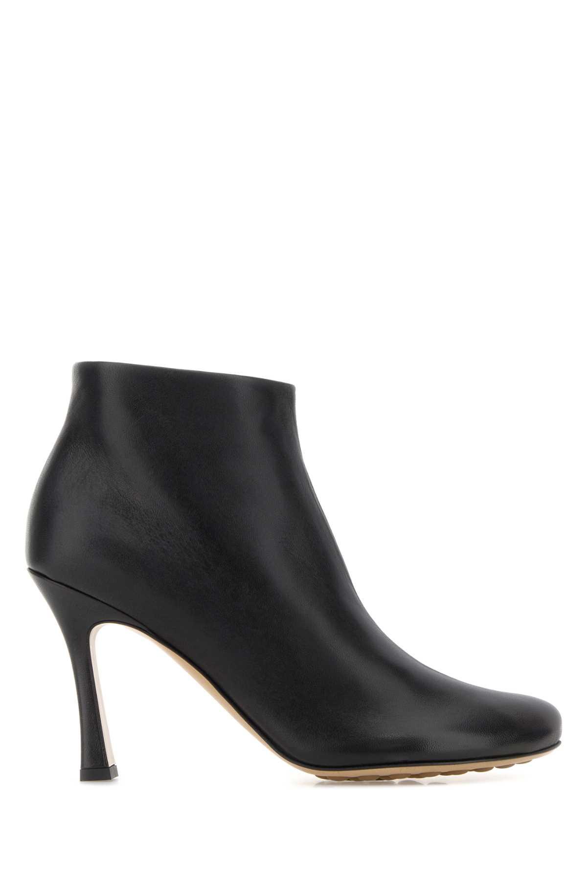 bottega veneta black nappa leather rana ankle boots
