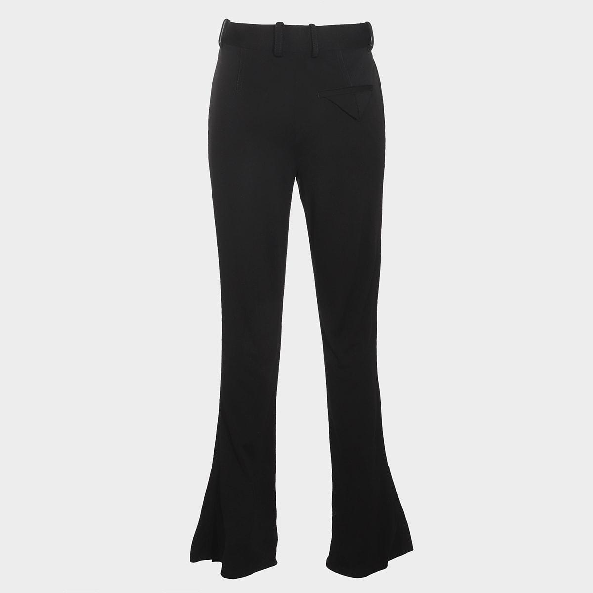 bottega veneta black viscose pants