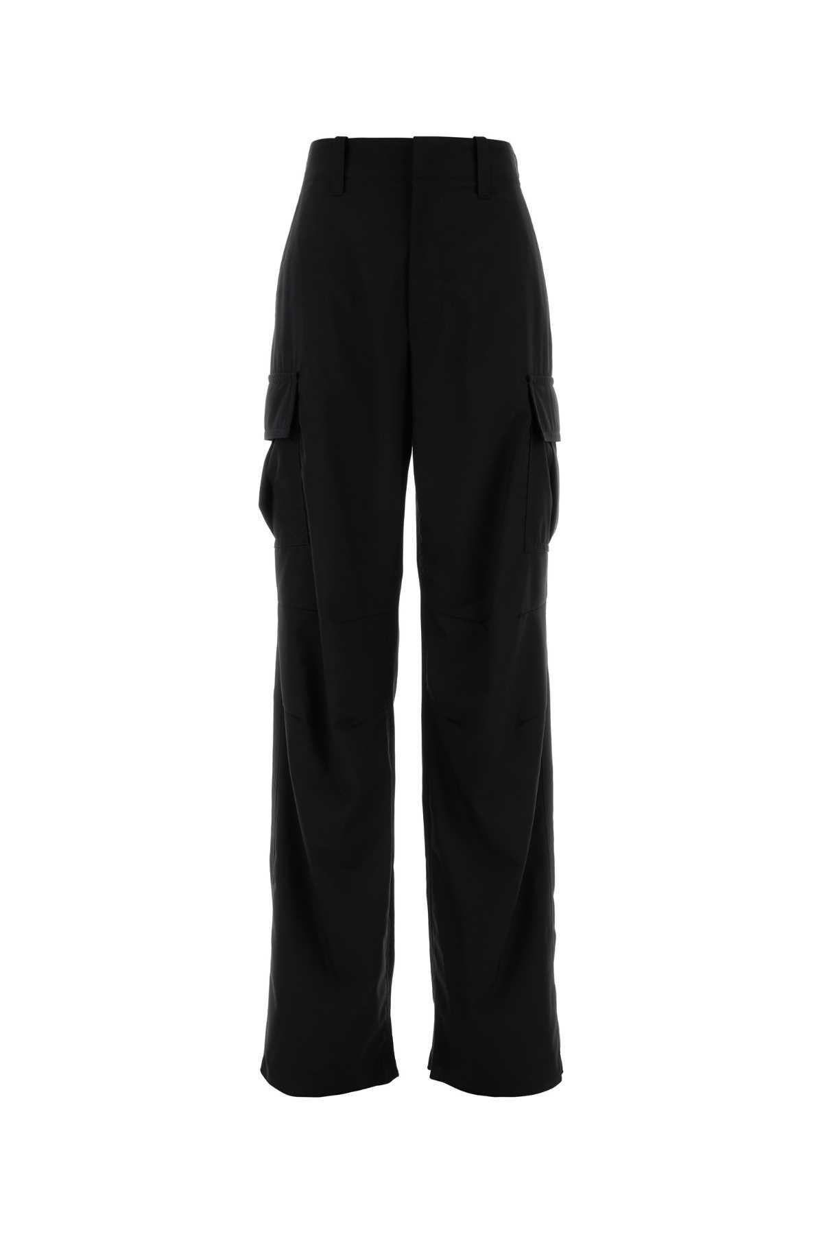 bottega veneta black wool cargo pant
