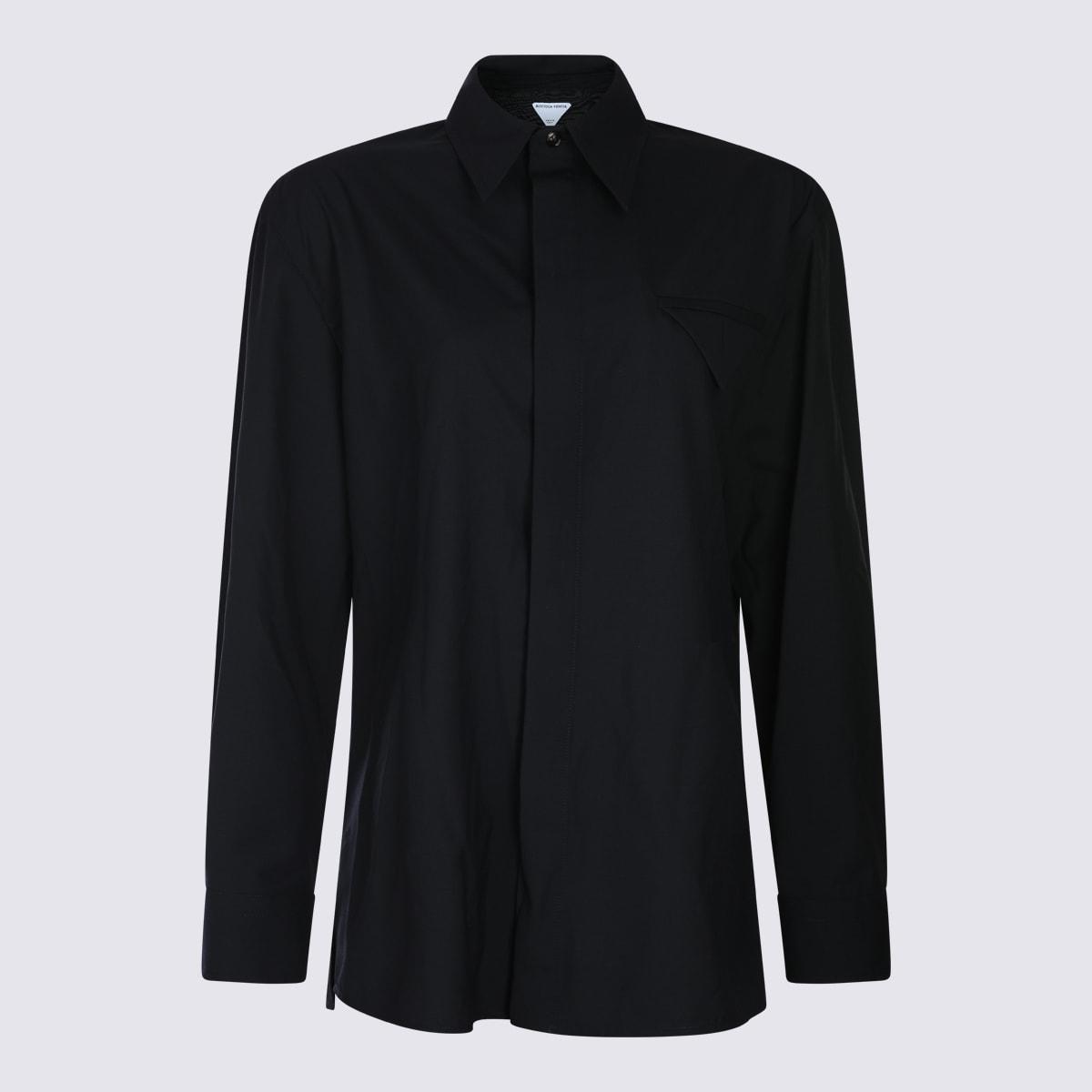 bottega veneta black wool shirt