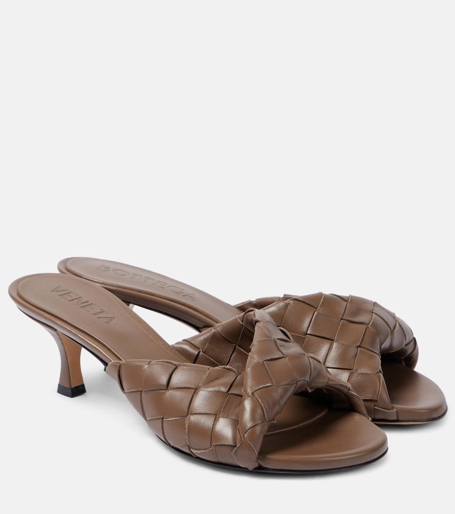 bottega veneta blink intrecciato 50 leather mules