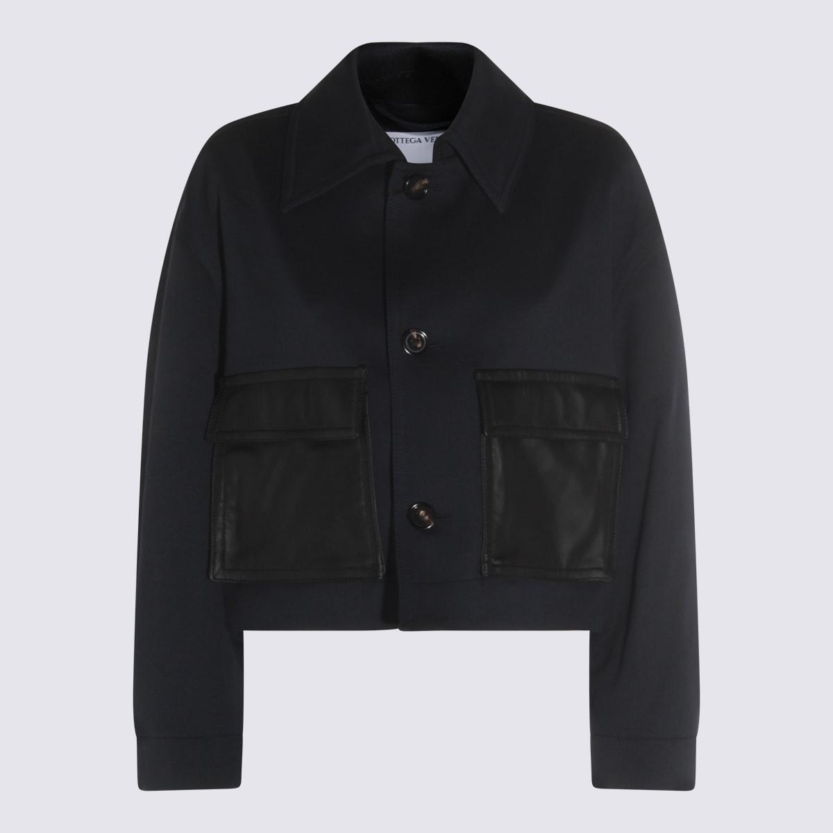 bottega veneta blue cotton casual jacket