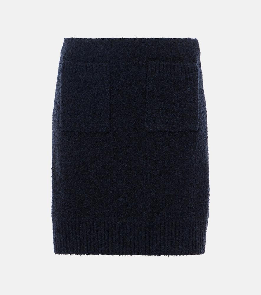 bottega veneta bouclé midi skirt