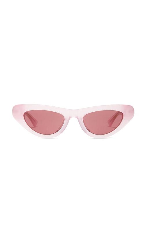 bottega veneta cat eye sunglasses in pink.