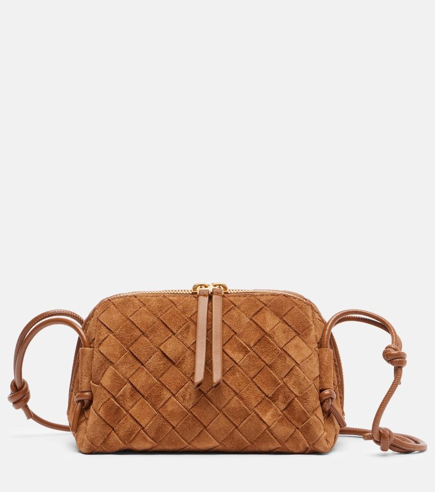 bottega veneta concert mini suede crossbody bag